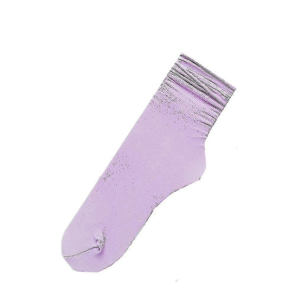 1 Pair Women Summer Korean Ins Style Stripe Pattern Thin Middle Tube Socks