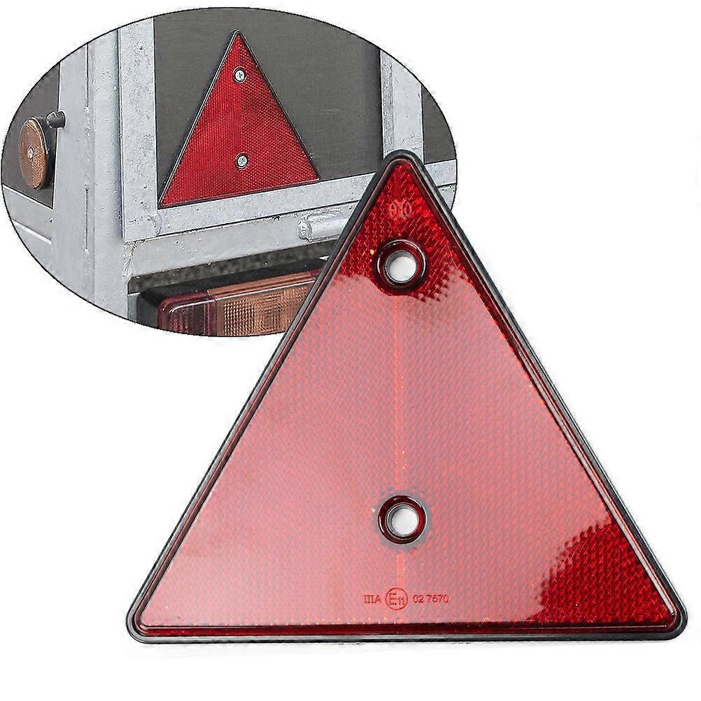 Set of 2 triangle reflectors for screw-on trailers