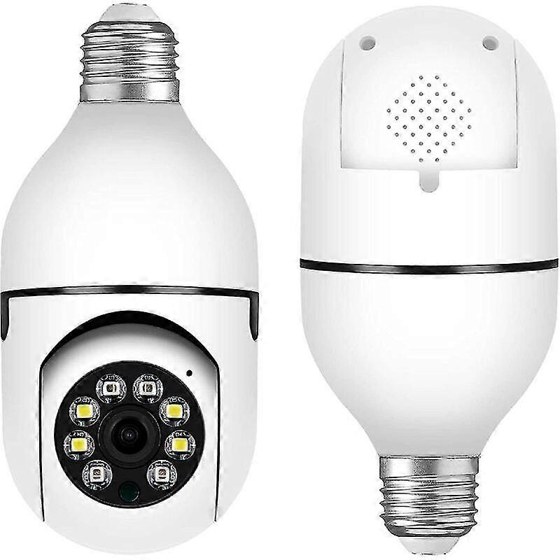 Outdoor Wifi Light Bulb Camera, 1080p Smart Security Camera, 360 Degree Wireless Light Bulb Camera