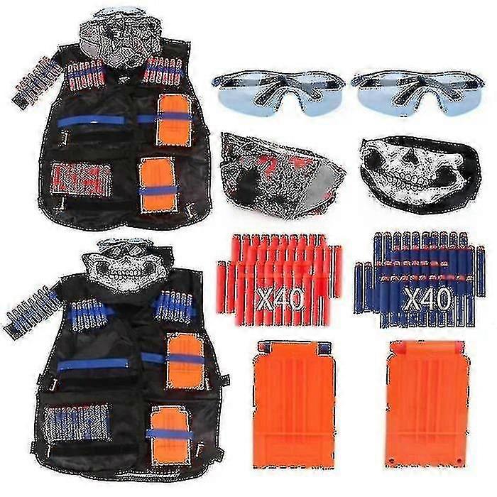 2 Pack Chaleco Táctico Juguete Nerf Pistola N-strike Elite