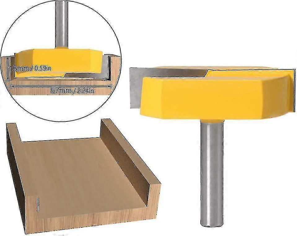 8x57mm Surfacing Router Bit Bottom Surface Planing Wood Cutter Milling ...