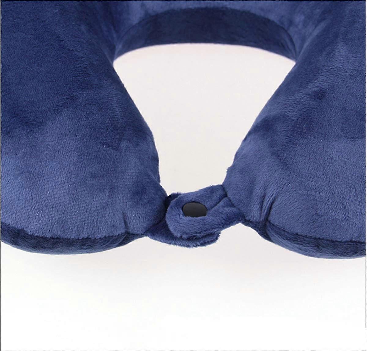 Memory Foam Neck Pillow ,luxury Compact & Lightweight Quick Pack For Camping (navy)