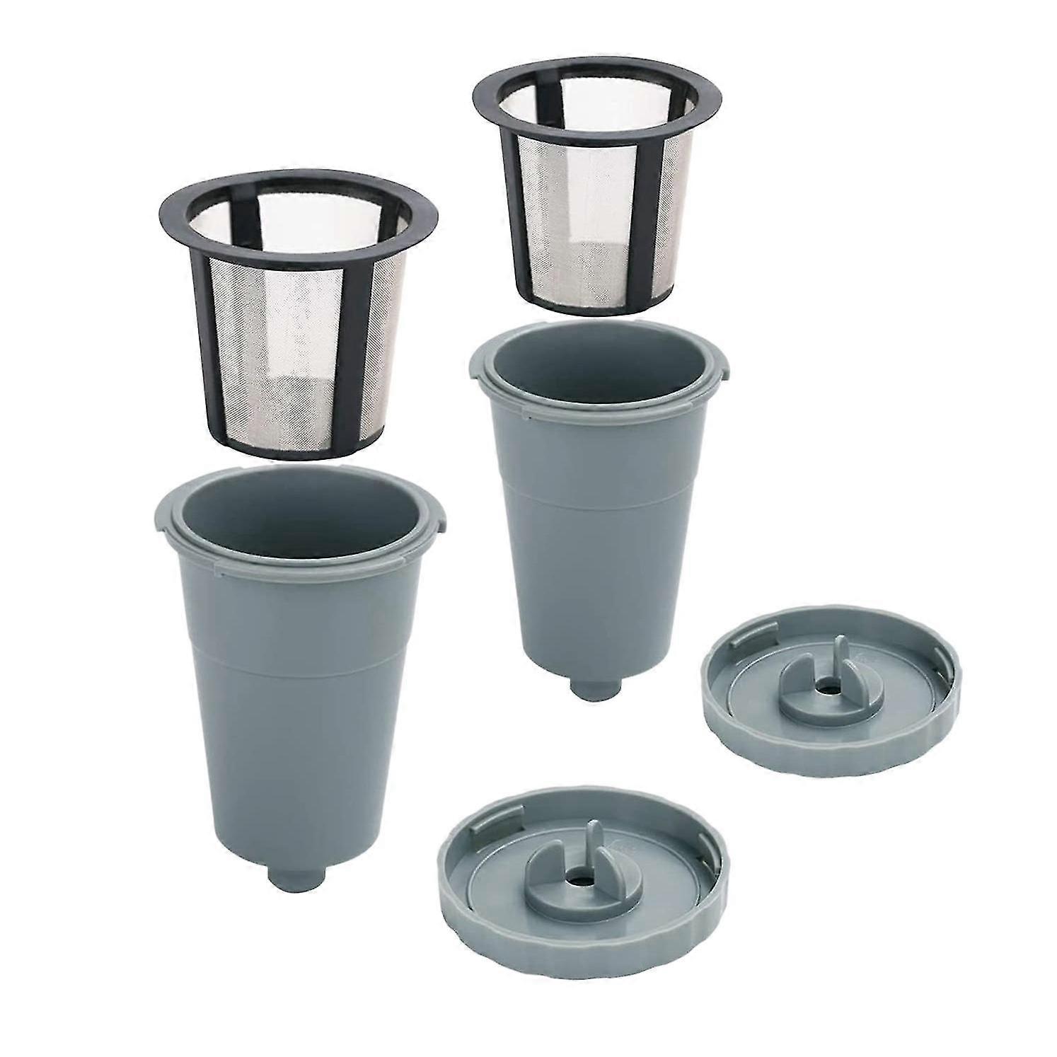 2 Sets Reusable Capsules Pods Coffee Filters Replacement Compatiable For 1.0 Brewers Universal Fit B