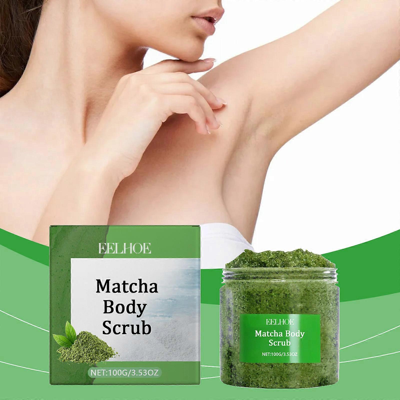 Matcha Green Tea Body Scrub, Matcha Sea Salt Scrub για όλη τη φυσική φροντίδα του δέρματος, απολεπιστικό σώματος και προσώπου, ενυδατώνει και θρέφει το δέρμα