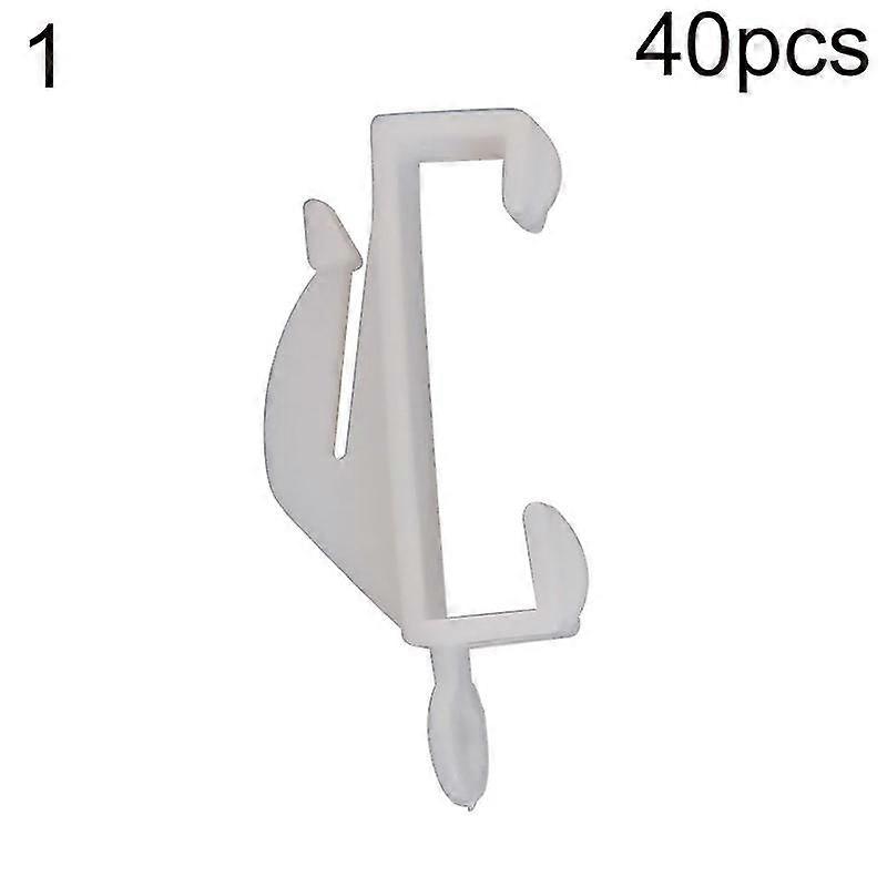 40pcs Window Curtain Rod Slide Rail Track Glider Drape Pole Runner Loop Hook