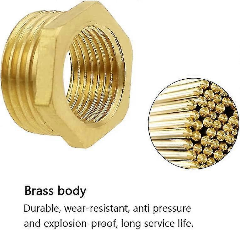 Brass Reducer Bushing Connector 1/2