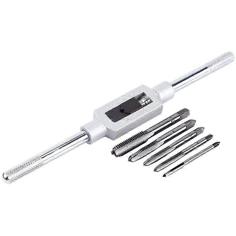 Taraud  Cliquet,Tarauds  main, Cl  taraud rglable, Cl pour porte-taraud  poigne en T avec 5 pices HSS M3-M8 taraud  filetage mtrique