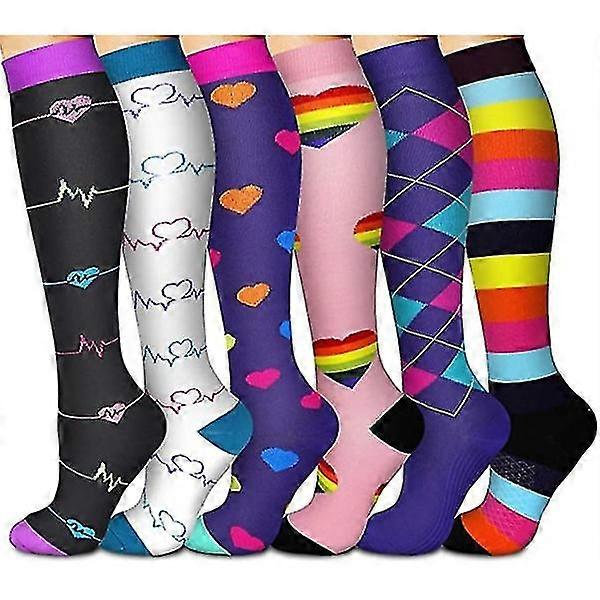 Compression Socks For Women & Men Circulation 6 Pair Set11 S M