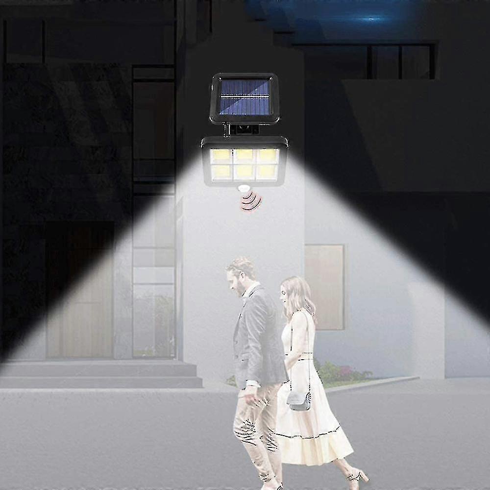 Outdoor Solar Lights, 120 Led Ip65 Waterproof With Motion Sensor--
