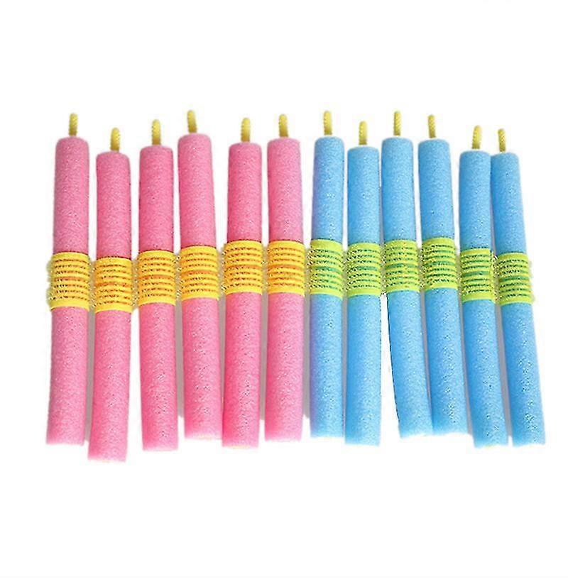 Soft Foam Curlers Makers Bendy Twist Curls Tool Diy Styling Hårrulle . (flerfarget) (12 stk)