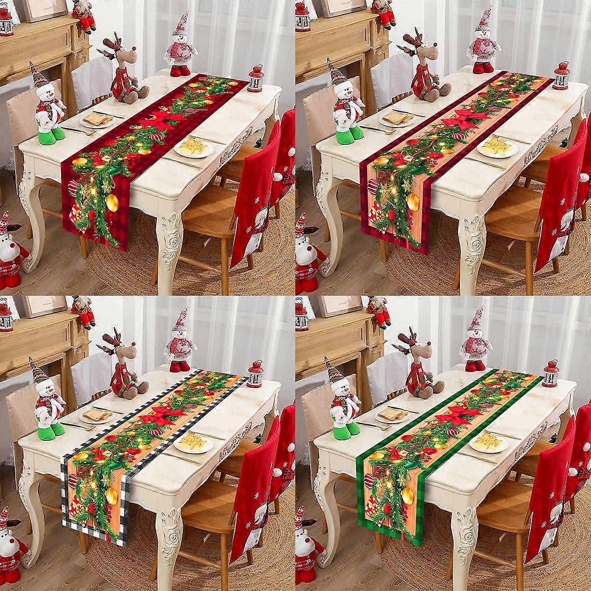 GaiBoSiChristmas Table Bieżnik Wesołych Świąt Dekoracje do domu 2024 Bieżnik Ozdoby świąteczne Navidad Natal Prezent noworoczny 2024