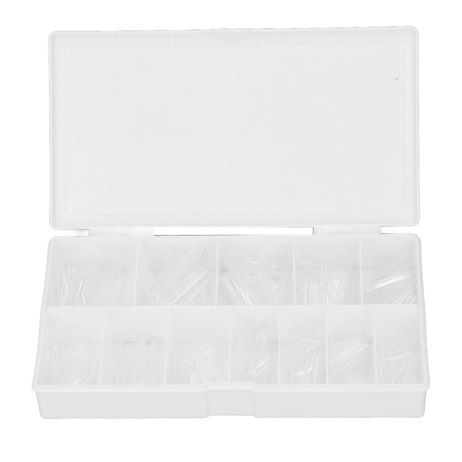 504 Pcs Nail Tip Ultra Thin Light Breathable Clear Multi Purpose False Nails for Salon DIY