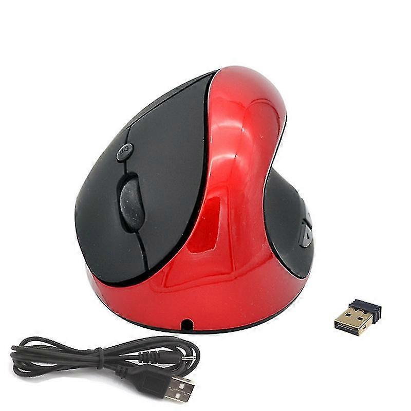 Wireless Ergonomic Vertical Mouse Mice Optical For Pc Laptop,red