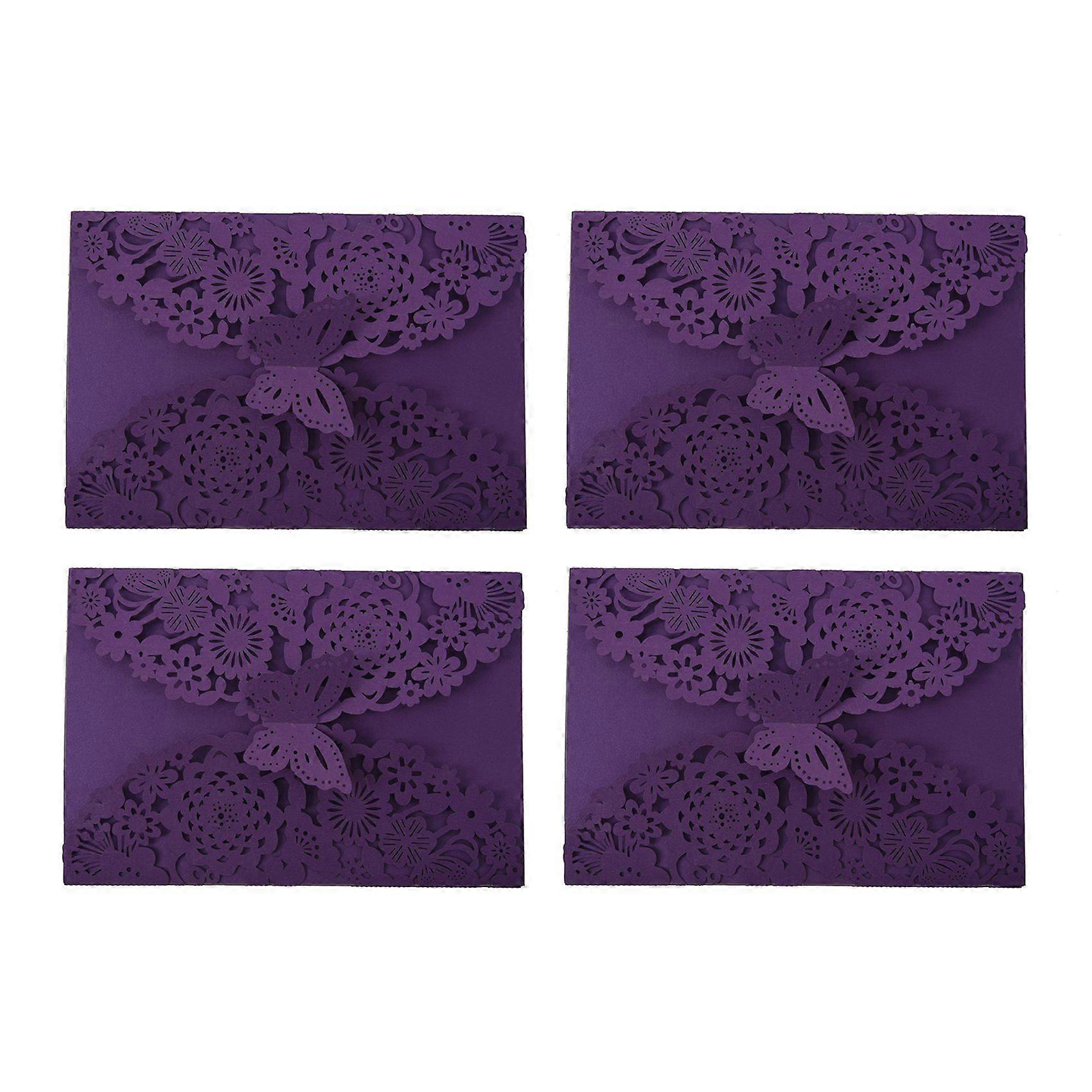 40Pcs/Set Delicate Carved Butterflies Romantic Wedding Party Invitation Card Envelope Invitations f