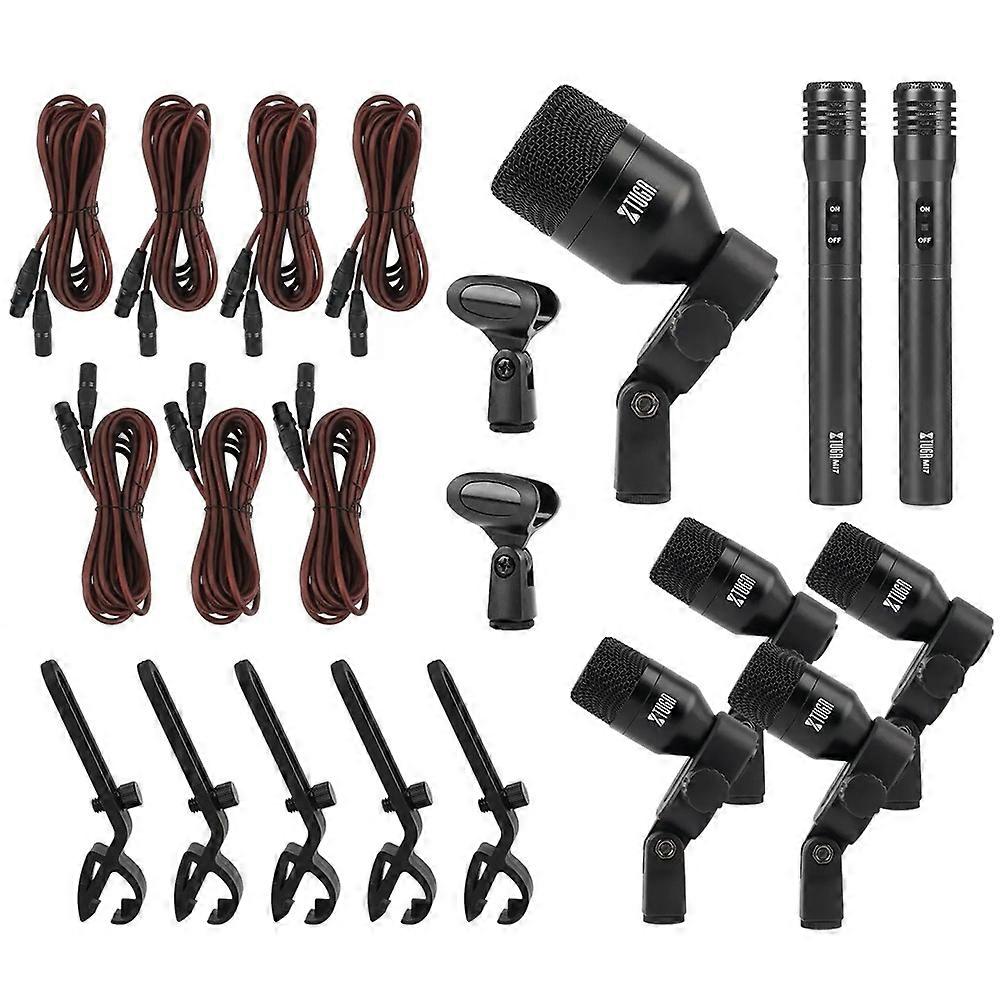 XTUGA DI7 7-Piece Wired Dynamic Drum Mic Kit