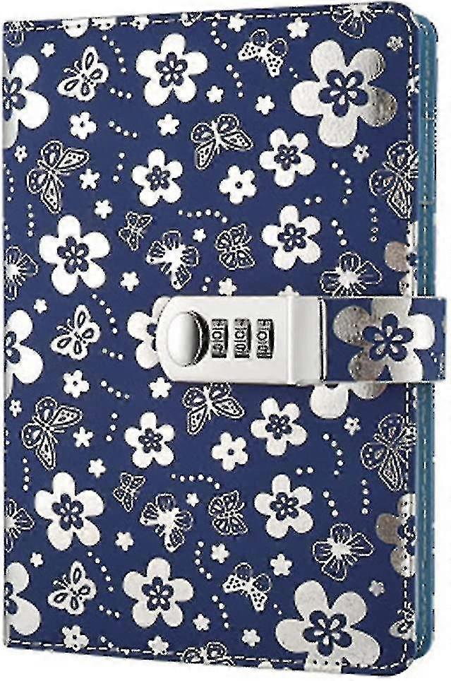 Leather Journal With Lock, A5 Size Journal With Combination Lock Password Journal Locking Personal Journal  A