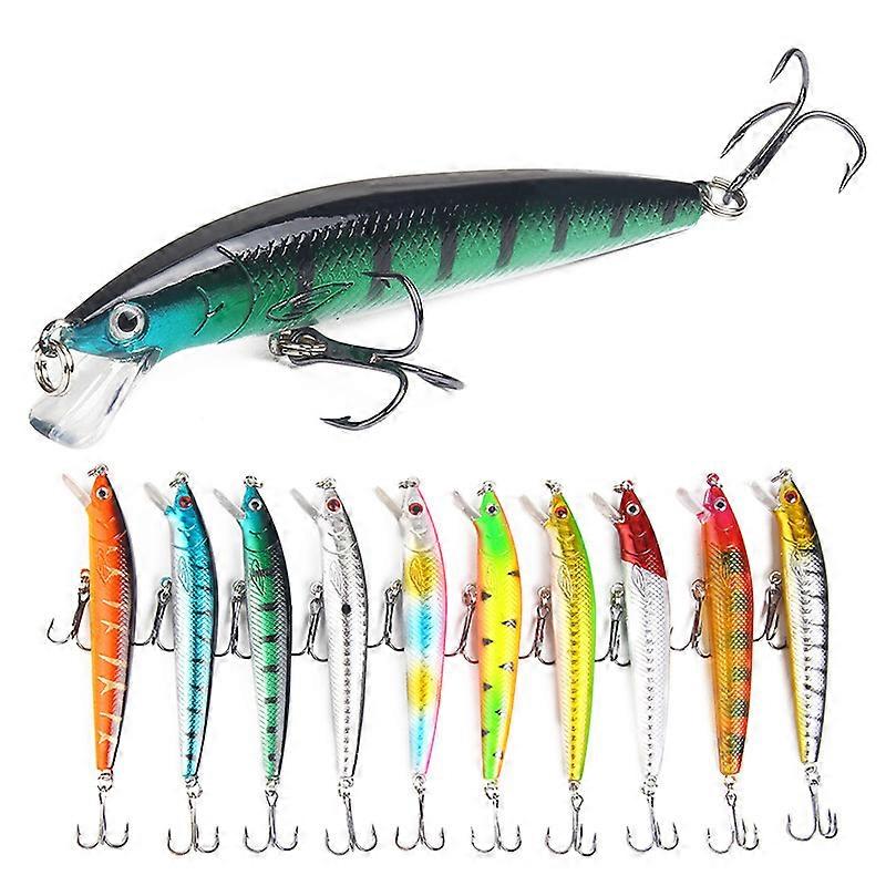 Luya bait fishing bait ten-color Mino bait simulation bait 10 pcs