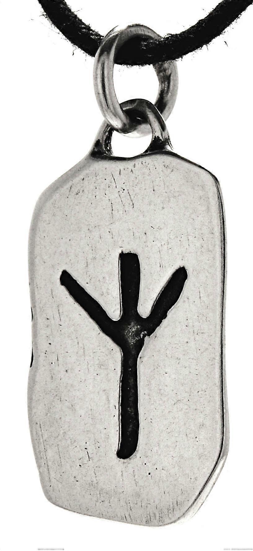 Rune Algiz 155 with Snake Chain - Silver