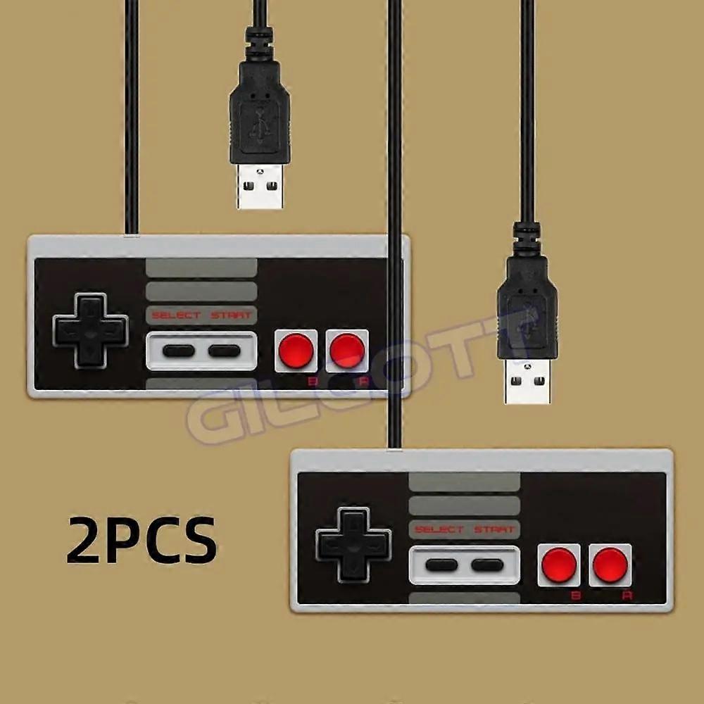 2PCS Wired USB Joystick for Computer for NES USB PC Gamepad Gaming for NES Game USB Conroller Game Joypad