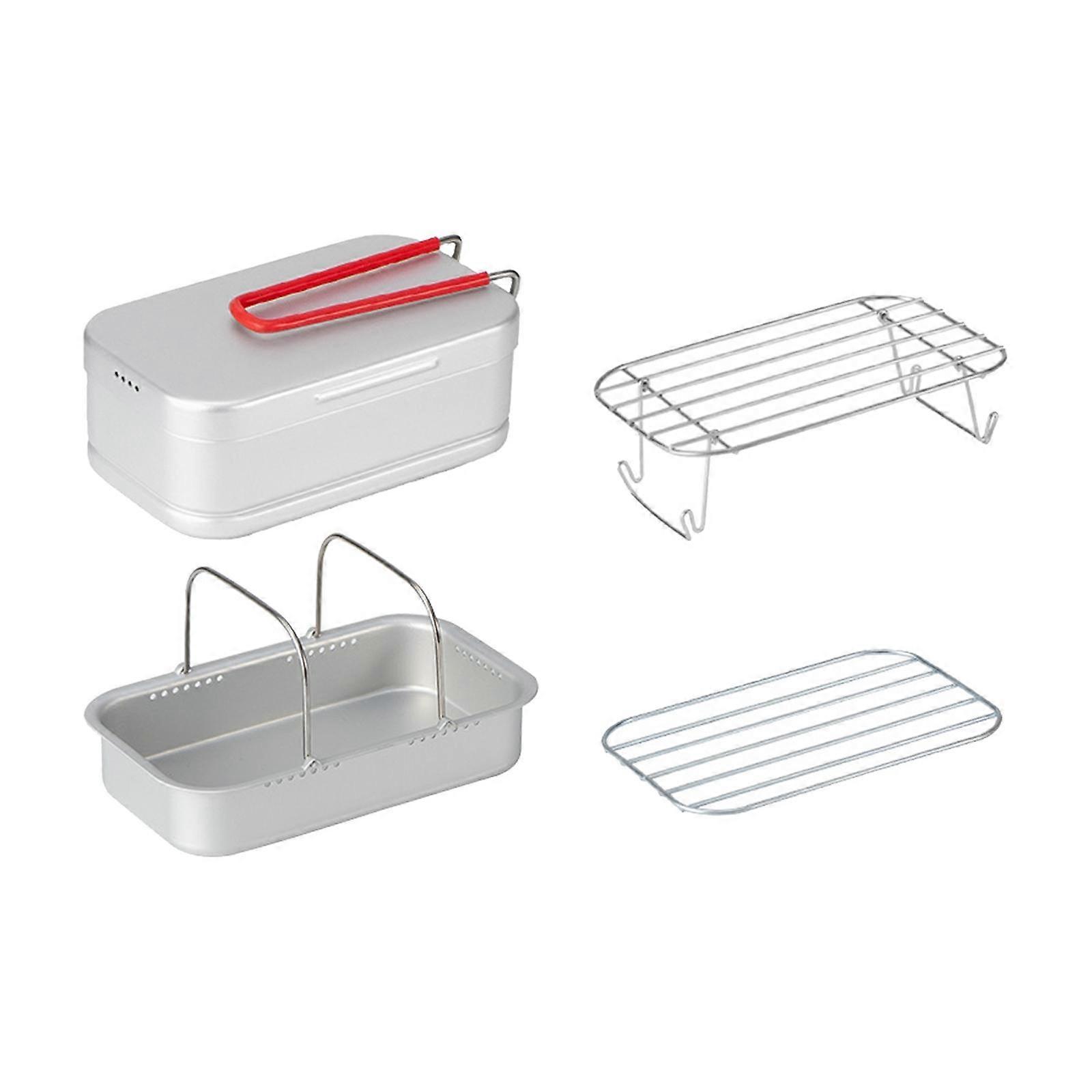 Lunch Box Rectangle Cookware Food Lunch Container for Cooking Camping Picnic