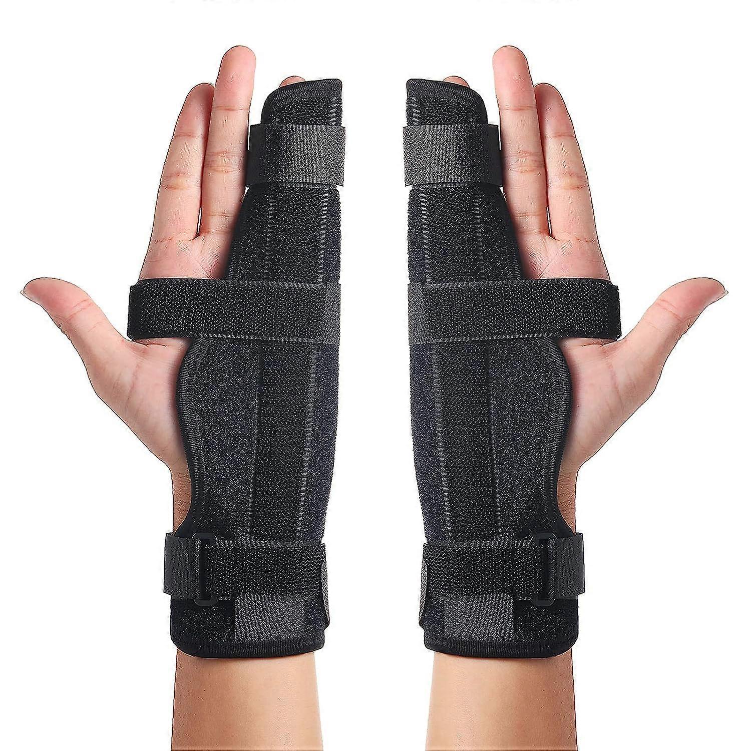 Metacarpal Finger Splint Hand Splint Pink Splint Support Sleeves Stabilizer Finger Fracture Support Breathable Thumb for Fixed Finger Broken, Injury,