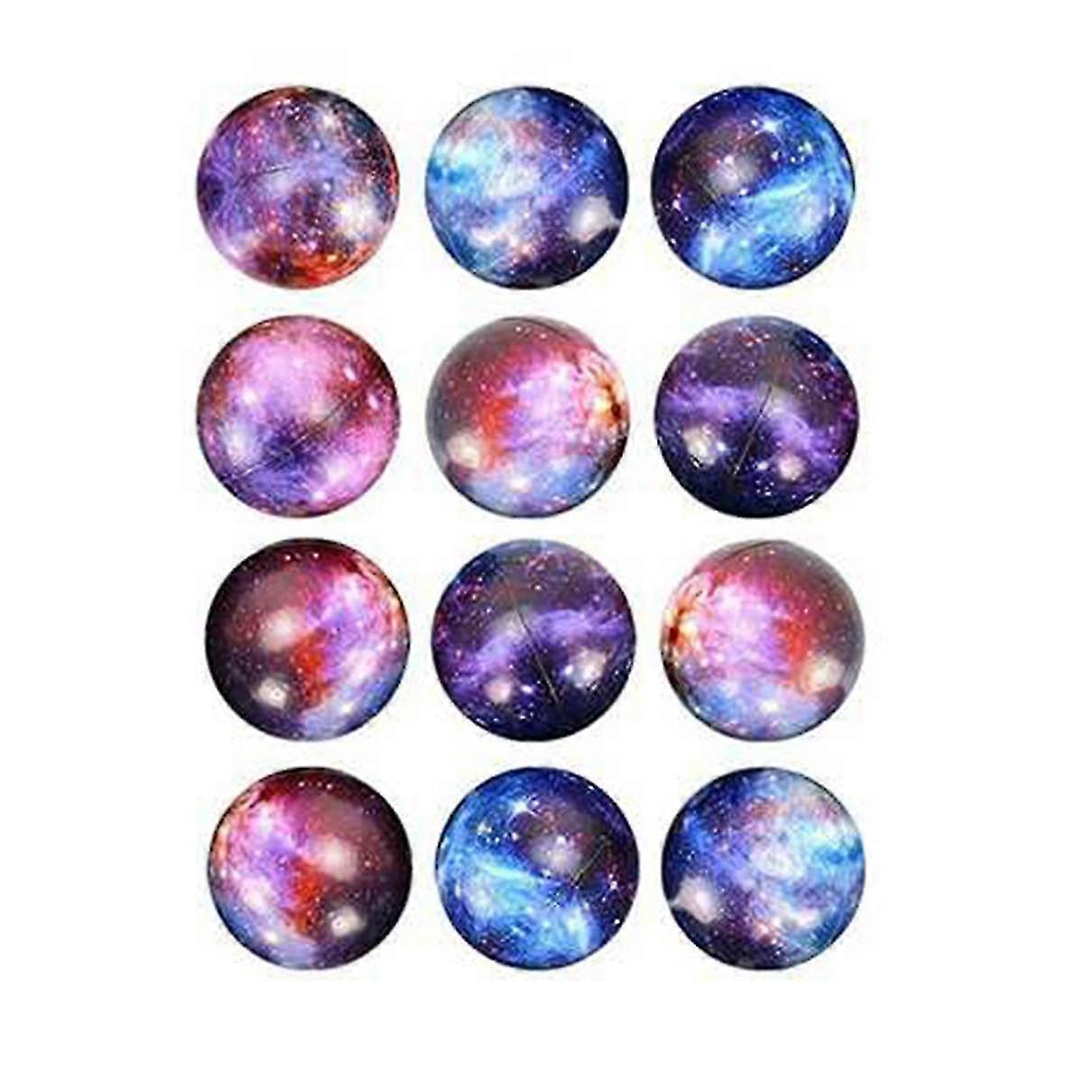 Pack Of 12 Galaxy Stress Balls ,squeeze Anxiety Fidget Sensory Balls For Children With Outer Space