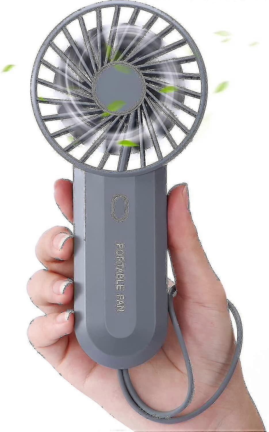 סוללת מאוורר יד מופעלת, 4000mah להב כפול נייד מיני מאוורר USB נטען, רוח חזקה, 3 מהירויות, מאוורר שרוך תואם למשרדים, הו