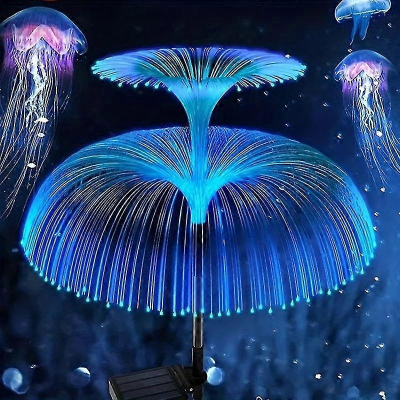 屋外 LED 防水ソーラークラゲ光ファイバーガーデン芝生ライト