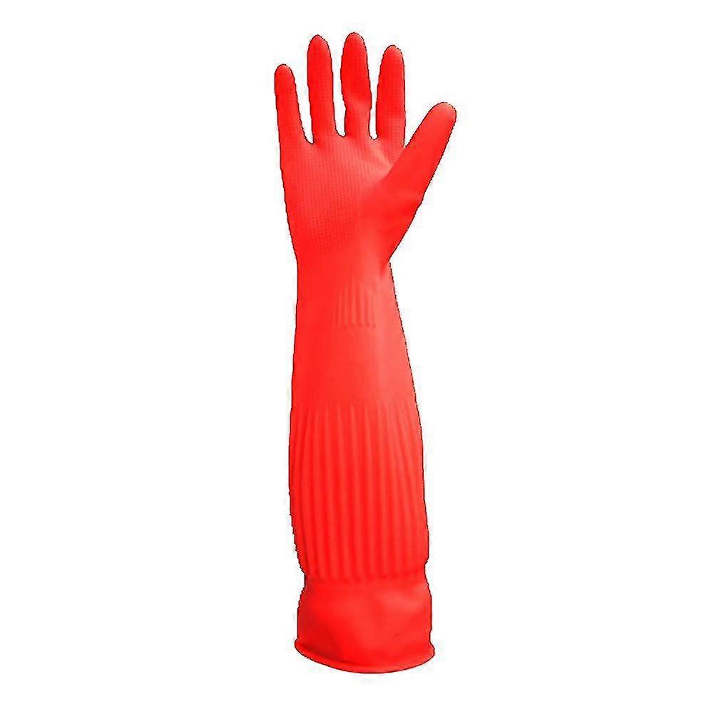 Kitchen Clean Gloves Waterproof Long Sleeve Gloves Rubber Latex Gloves For Dishewashing