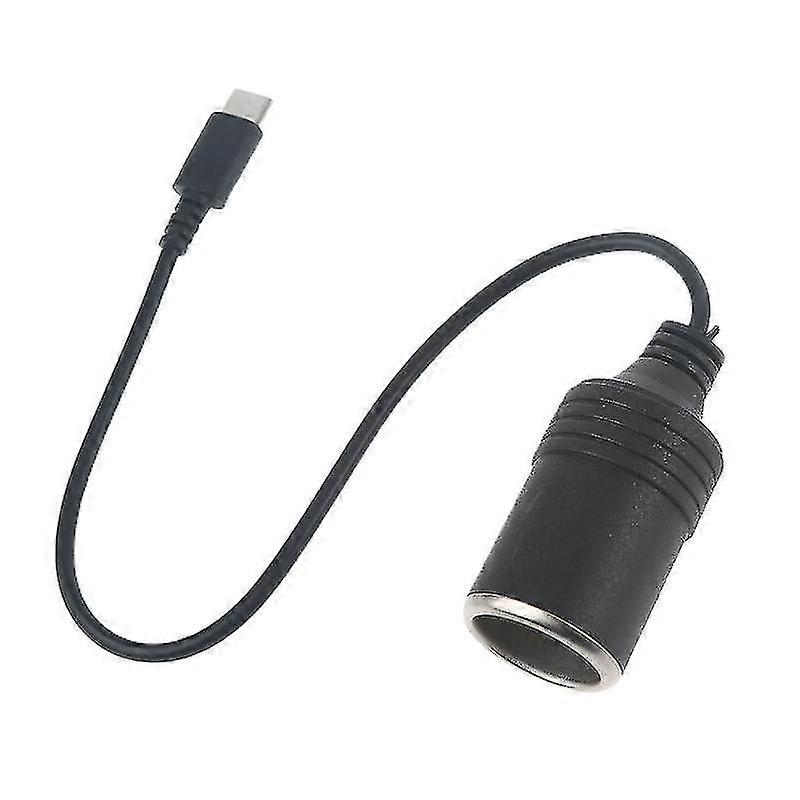 Usb C Pd Type C til 12v Bil Cigaret-lighter Socket Kvindelige strømforsyning kabel