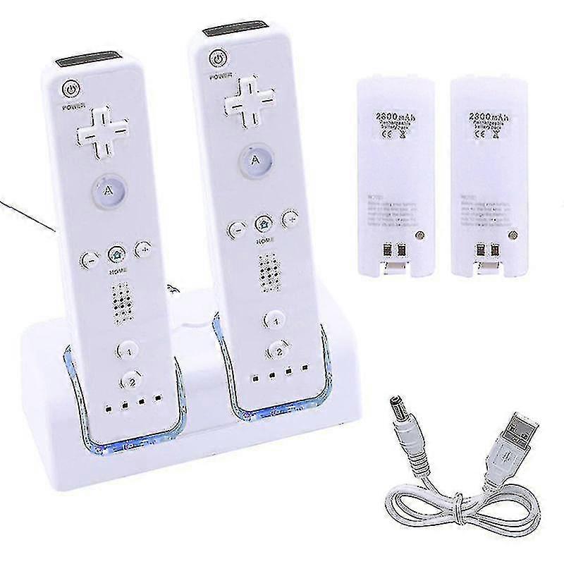 Rechargeable Battery Packs & Dual Charger Charging Dock Suits For Wii Remote New