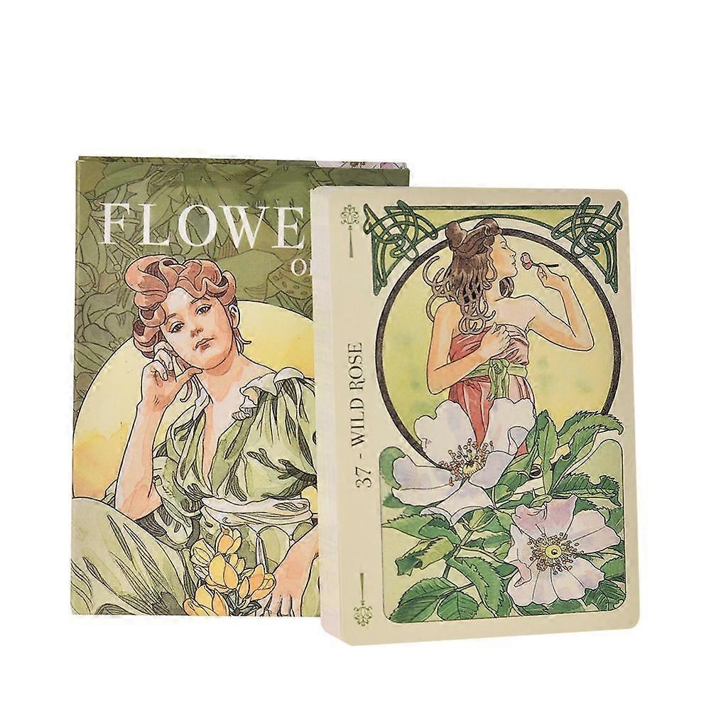 flower oracle cards  A 38 Tarot Card Board Game Party Mystical Tarot Divination Tools Table Tarot Deck Party Favor