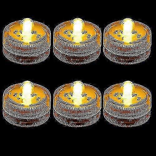 12pcs Mini Submersible Led Lights, Small Flameless Lights Vase Pool Pond Lantern Decoration Lighting