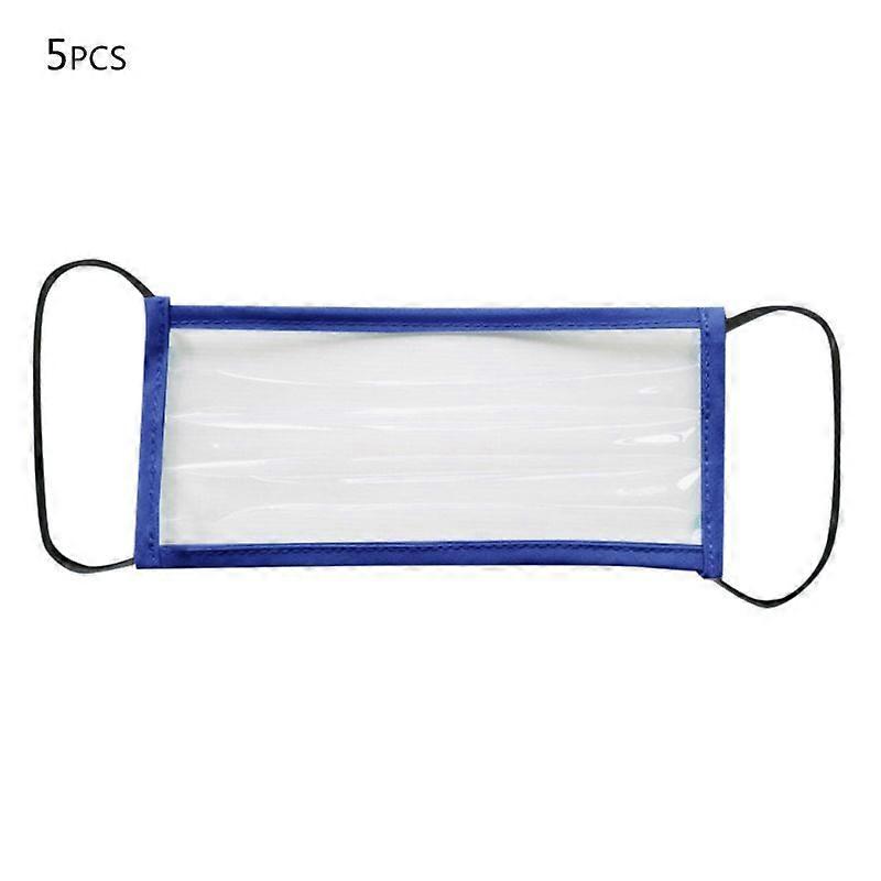 1/5Pcs Adult Mute Deafs Transparent Face Mask Clear Window Visible Expression Lip-Language Dustproof Breathable Washable Mouth-Muffle