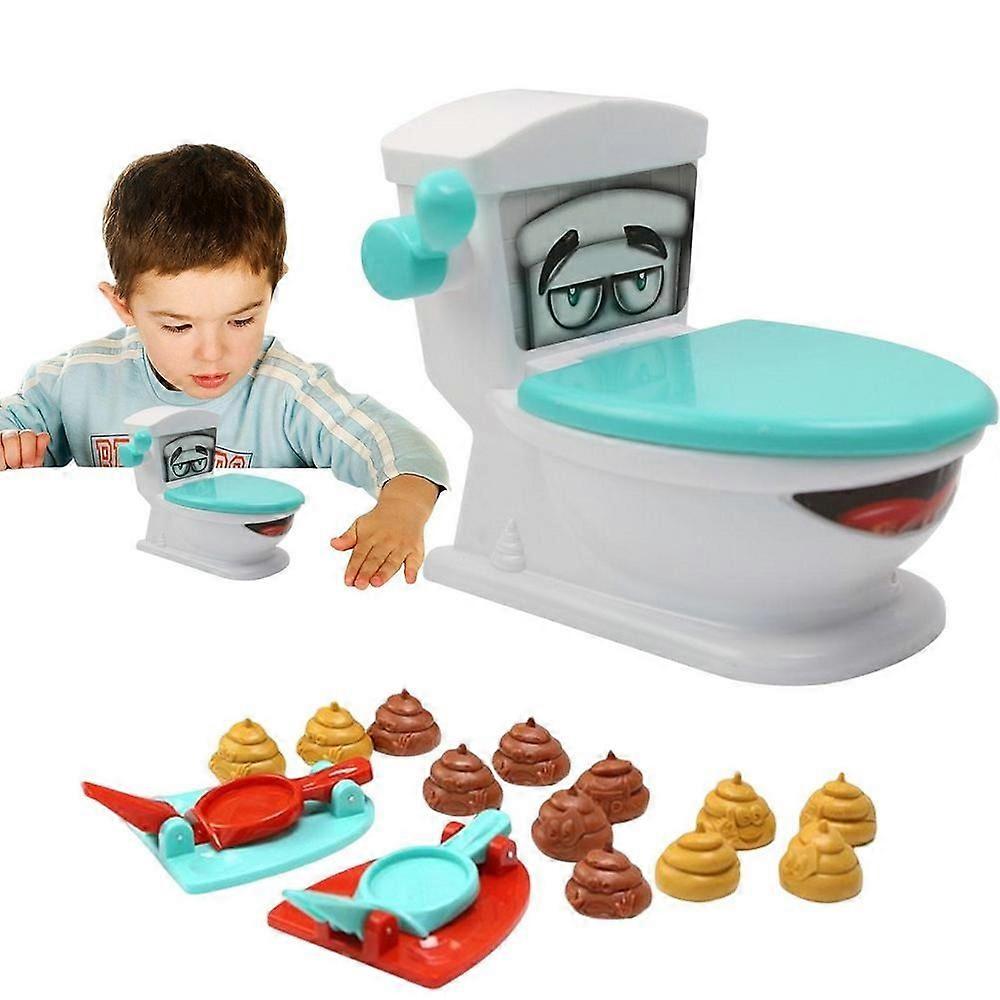 Funny Soft Poop Shooter Toys Party Prop Poop Toilet Game Ejection Game Two Launchers for Kids Adults