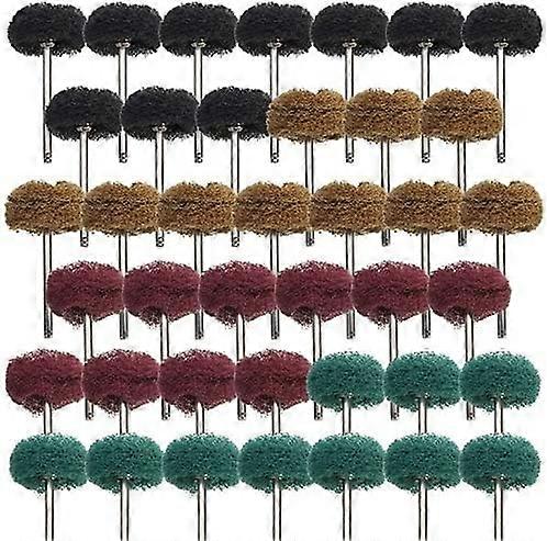 40 Pack Abrasive Wheel Buffing Polishing Wheel Set For Rotary Tool - 30mm