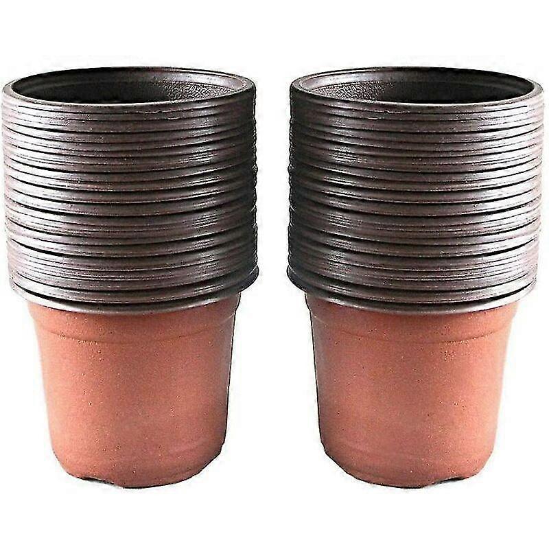 Lot Of 100 Plastic Pots For Seedlings And Plant, 10 Cm