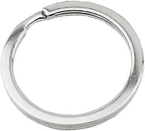 20 Pcs 25 mm Metal Flat Split Key Ring Circular Keychain Hoops Keyring Loop Keyring Connector
