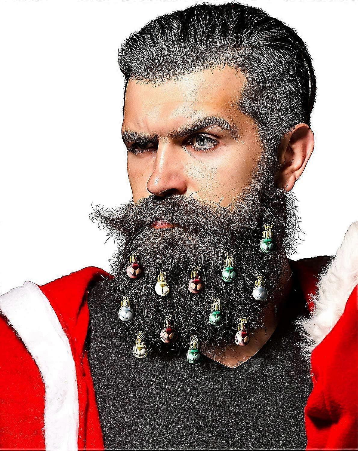 Beard Ornaments    12pc Colorful Christmas
