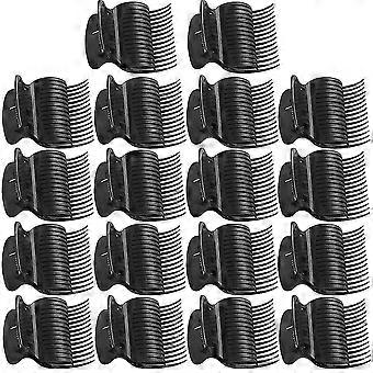 18 Peças Hot Roller Clips Plástico Curler Garra (preto)