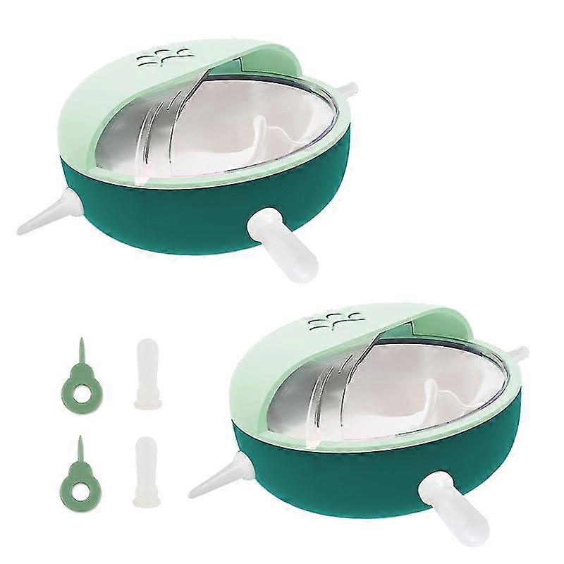 2 Pcs Puppy Feeders, Multi-mouth Pet Silicone Bionic Milk Feeding Bowl, Newborn Milk Slow Automatic Feeder