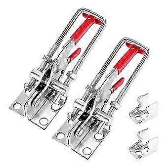 2-Pack 2000Lbs Capacity Heavy Duty Adjustable Latch U Bolt Self-Lock Toggle Clamp