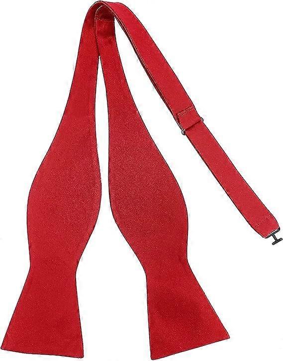 Mens Solid Bowtie Woven Self Tie Bow Ties Tuxedo & Wedding Bowtiesred