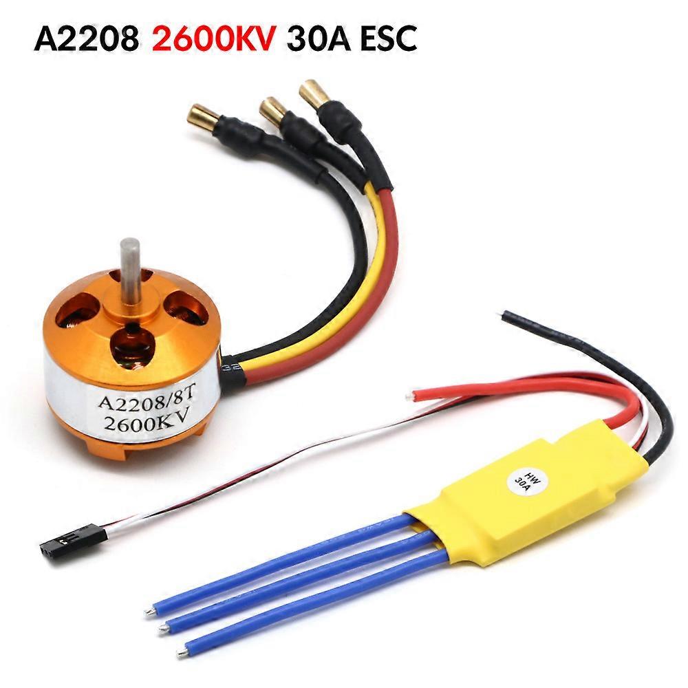 A2212 A2208 930KV 1000KV 1400KV 2200KV 2700KV Brushless Motor with 30A Brushless ESC Motor Speed Controller for RC FPV Drone