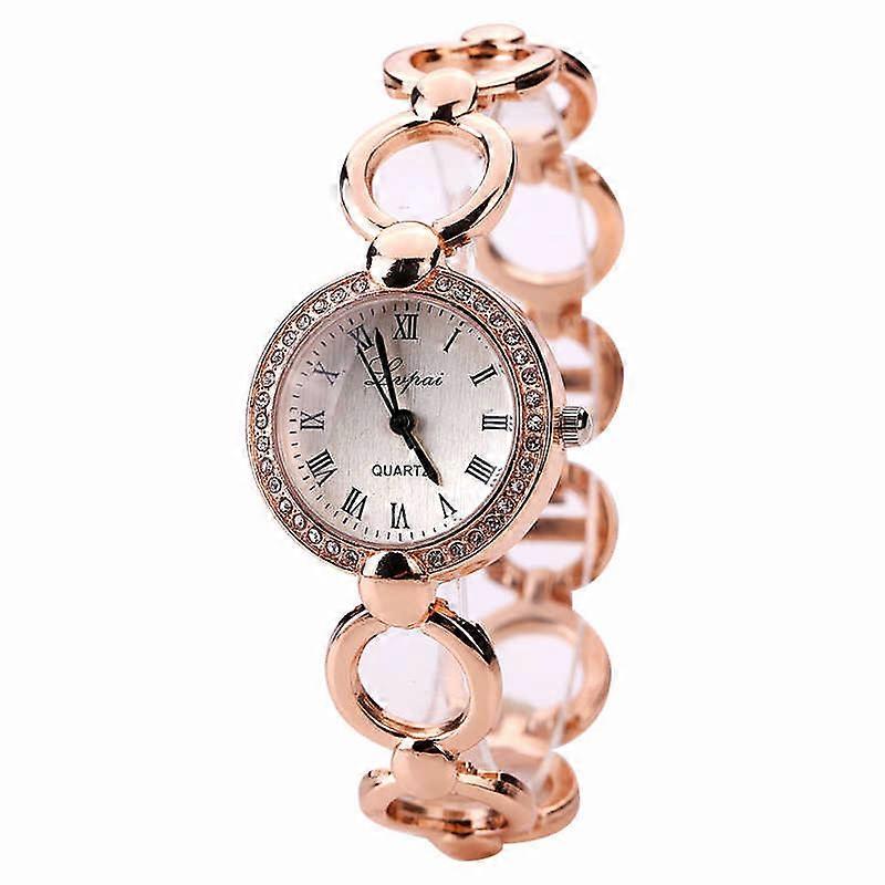 Rose Gold Luxury Women Dress Watches Girls Quartz Watch Watch Ladies Fashion Crystal Wristwatch Women Watch