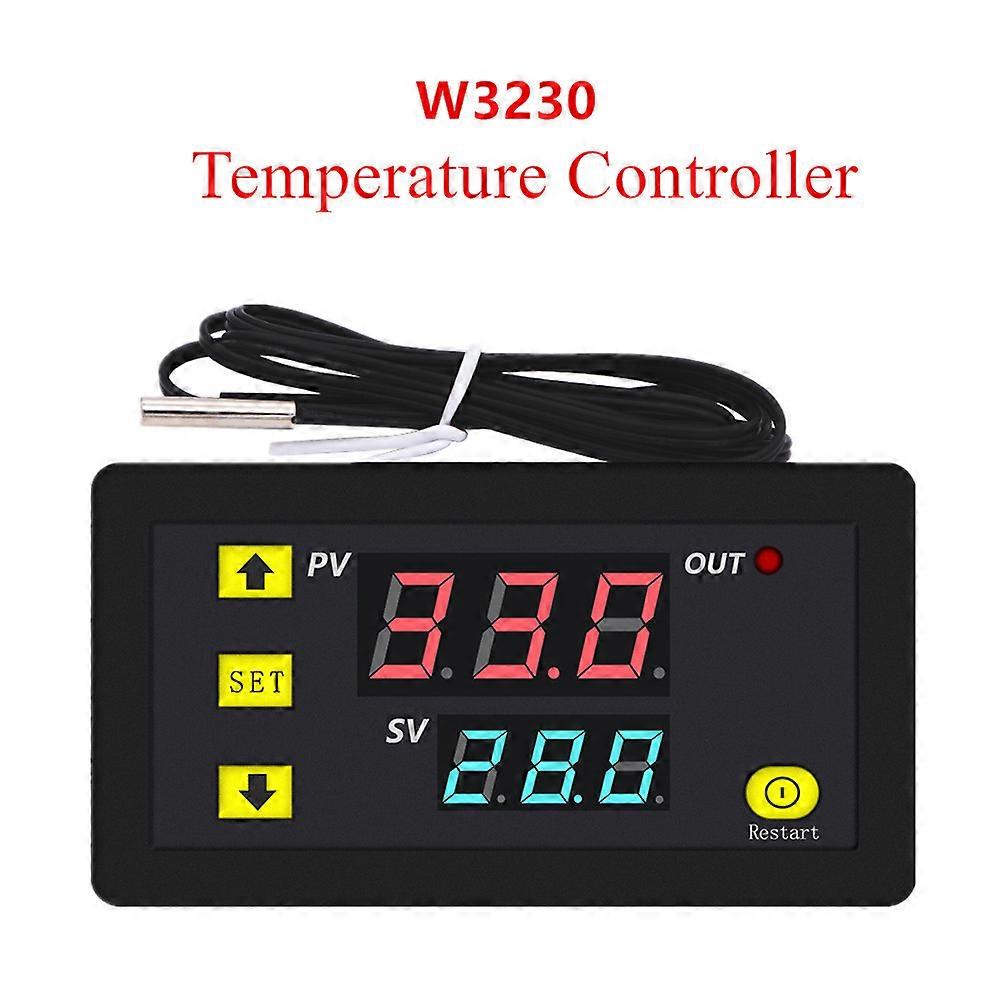 Temperature Controller W3230 Digital Temperature Control LED Display Thermostat 12V 24V AC110-220V With Probe Line