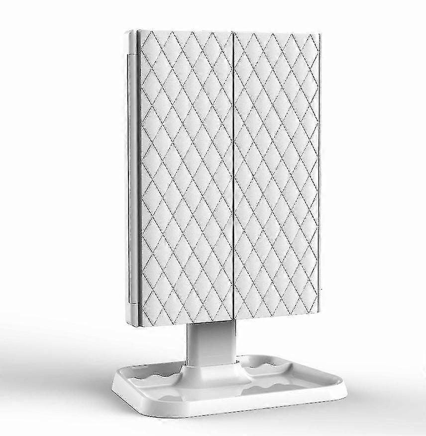 Makeup Mirror Vanity Mirror With Lights - 3 Color Lighting Modes 72 Led Trifold Mirror, 1x/2x/3x Magnification, Touch Control Design, Portable High De