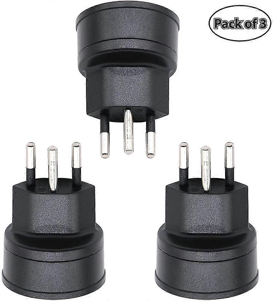 Power Strip Eu To Switzerland / Liechtenstein 2-pin Adapter De/fr/it/es 3-pin