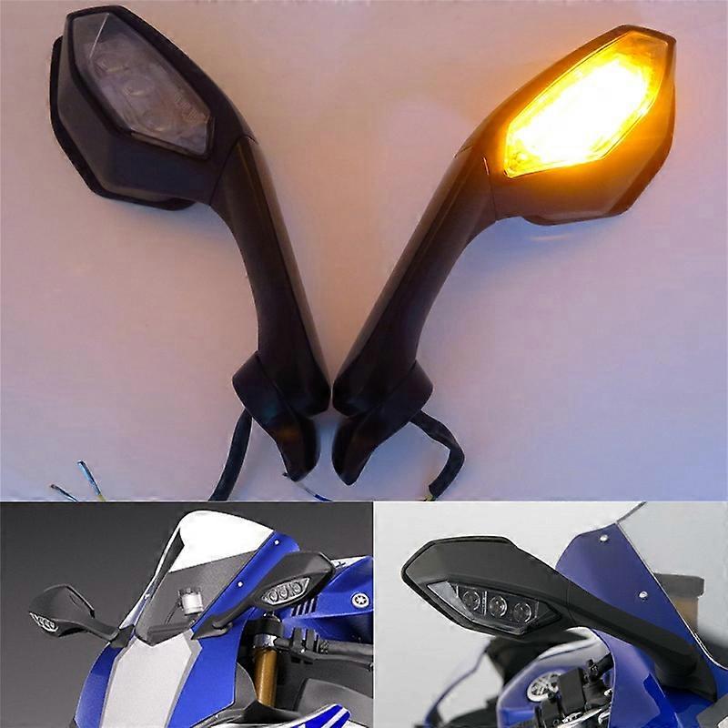 unbrand Motorcycle Accessories Rearview Mirror LED Turn Signal Light For Yamaha YZF R6 2017-2020 YZF