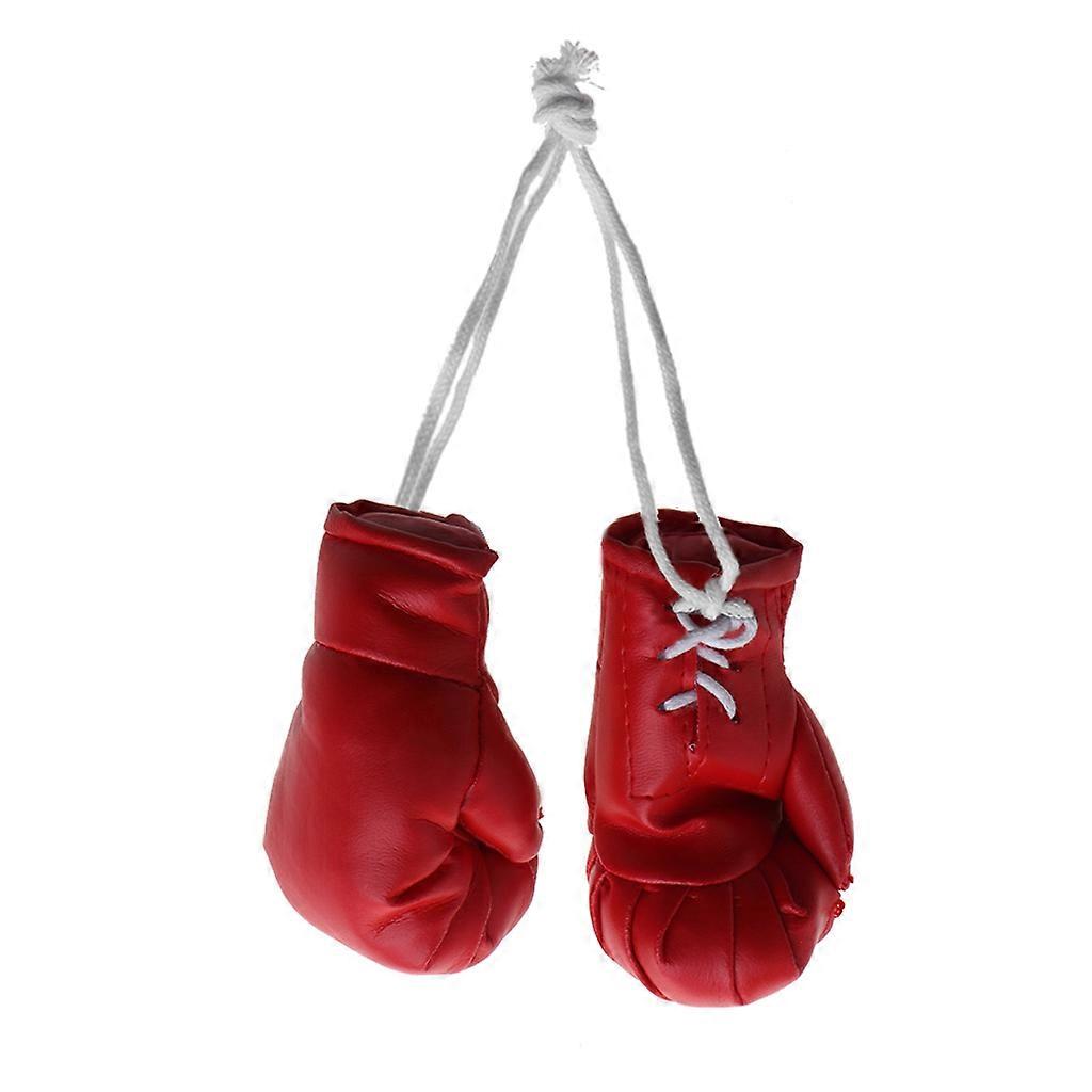 Mini gants de boxe en cuir rose blanc / rouge / noir / bleu / rose pour la maison